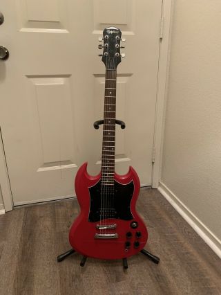 1990’s Epiphone Epiphone Sg G - 310 Electric Guitar Cherry Red Vintage W Case