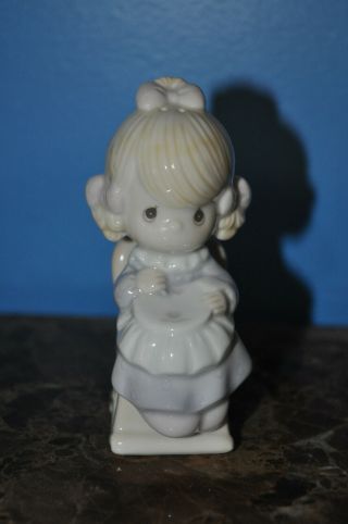 1994 Precious Moments Sitting Girl And Chair Salt & Pepper Shakers