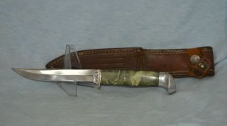 Vintage Case Xx Fixed Blade Knife " With Leather Sheath "