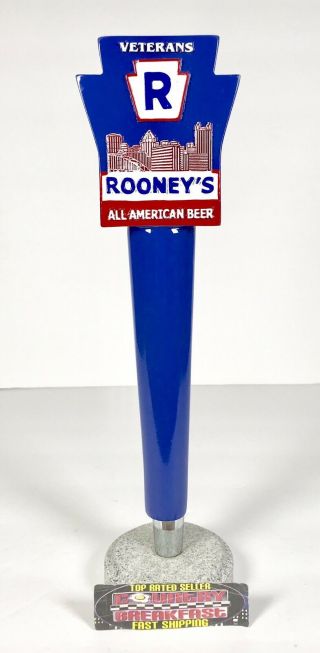 Pennsylvania Brewing Rooney’s Veterans All American Beer Tap Handle 11” Tall