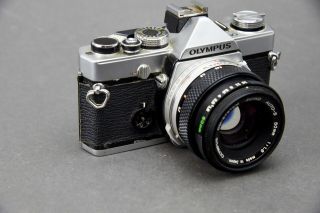 Olympus Om1 With Zukio Auto - S 50mm F1.  8 Lens Vintage