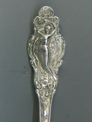Art Nouveau Sterling Souvenir Spoon Lady On Handle Springfield Missouri 1890 