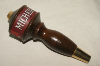Vintage Anheuser Busch Michelob Beer Tap Handle - Wood & Brass - Exc