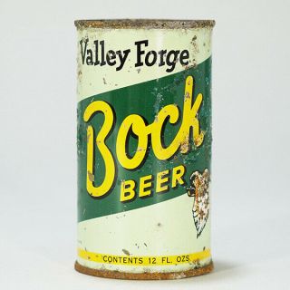 Valley Forge Bock Beer Flat Top Can Black Letter Adam Scheidt Norristown 143 - 8