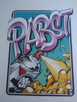 Rare Pabst Blue Ribbon Pbr 2016 Graffiti Spraypaint Can Promo Poster 18 " ×24 "