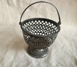 Victorian Era Sterling Wallace & Sons Ornate Sugar Basket,  90 Grams