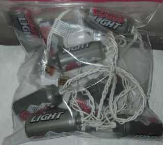 Coors Light Beer Can String Lights Holiday Christmas Festive,