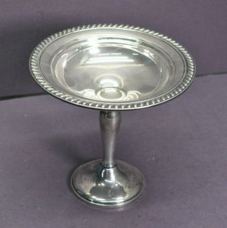 Vintage Newport Sterling Silver Weighted Candy Dish Bowl Pedestal 242.  9g