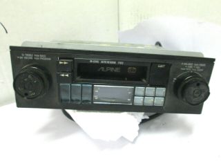 Vintage Alpine Car Stereo Am/fm Radio Cassette Player 7163 Dual Shaft Old School