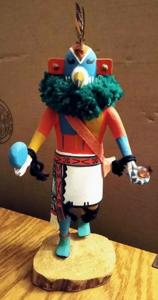 Hopi Vintage Rooster Kachina Signed Ty.  Bannimptewa