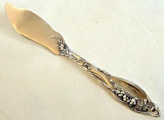 Art Nouveau Sterling Master Butter Knife,  International " Mille Fleurs " Pat.  1904