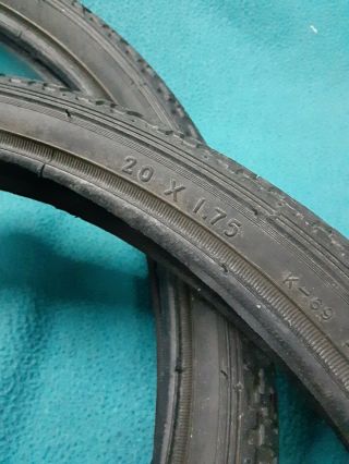 Vintage GT Dyno 90 ' s GT BMX Tires 20x1.  75 Freestyle Blackwall Old School 3