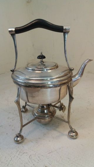 Silver Plate Kettle On Stand