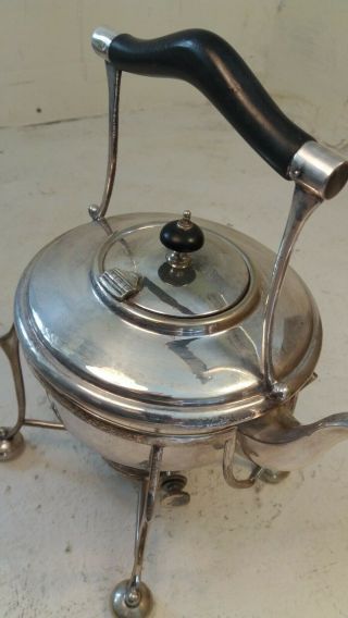 Silver Plate Kettle on Stand 2
