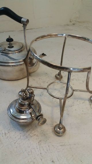 Silver Plate Kettle on Stand 3