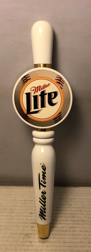 Vintage Wood Miller Lite Baseball Beer Tap Handle