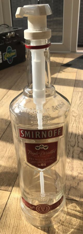 3 Litre Smirnoff Vodka Bottle With Pump Dispenser
