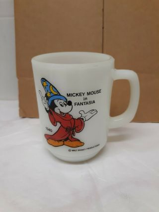 Vtg Disney Milk Glass 4” Mug–the Mickey Mouse Club–pepsi Collector Series–coffee