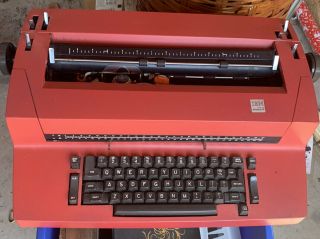 Vintage Ibm Correcting Selectric Ii 2 Electric Typewriter Red