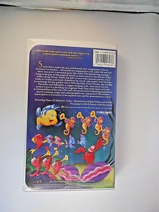THE LITTLE MERMAID (VHS 1998) Walt Disney Classics Black Diamond Edition 913 2