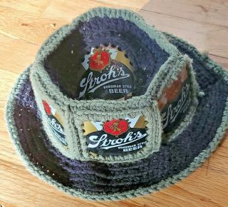 Crochet Knit Beer Can Hat Stroh 