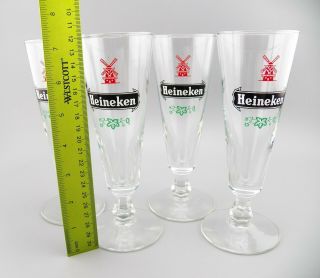 Set of 4 Heineken Beer Classy Pedestal 7 1/2 