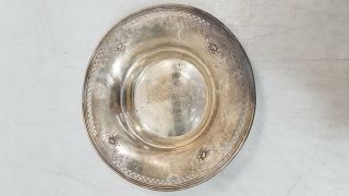 Vintage Gorham Sterling Silver.  925 Bowl w/Openwork & Floral Design 3