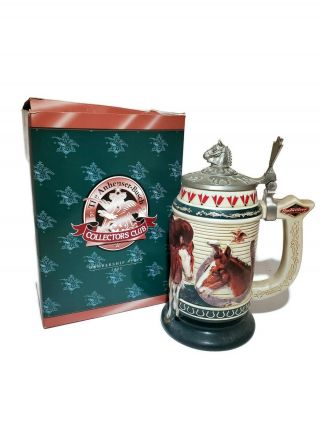 Anheuser Busch Collectors Club 2000 Membership Stein Clydesdales Horse Mug