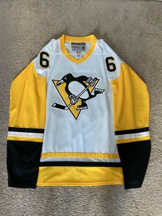 1984 - 85 Mario Lemieux Pittsburgh Penguins White Ccm Vintage Jersey Size Xl