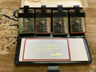 1968 Anheuser Busch Clydesdales Playing Cards Decks W/ Leather Case