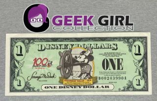 2002 Disney Dollar - - $1.  - Mickey - Series " D " - D00243990a
