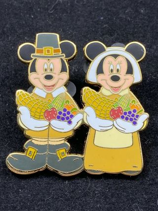 Disney Pin - Wdw - Mickey & Minnie Mouse Pilgrims - Thanksgiving 2005 42557