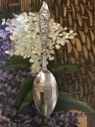 Antique Sterling Silver Souvenir Spoon Denver Colorado Cowboy Cattle Drive