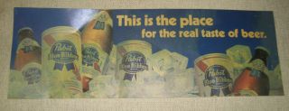 Vintage Pabst Blue Ribbon Beer Sign - Neon Pane Has Very Small Crack In It