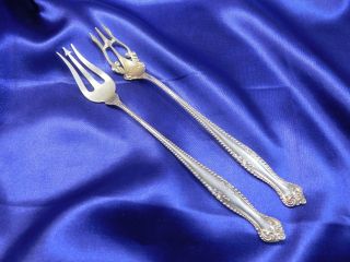 Towle Canterbury Sterling Silver Ornate Cocktail Fork Set - Gw