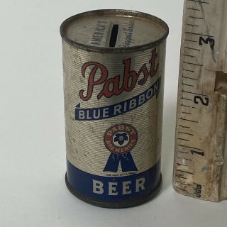 Vintage Pabst Blue Ribbon Beer Can Tin Coin Bank Pabst Brewing Company Milwaukee