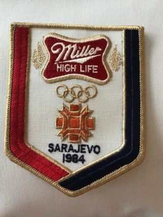 Very Rare Miller High Life Sarajevo 1984 Olympic Winter Games Beer Patch Crest