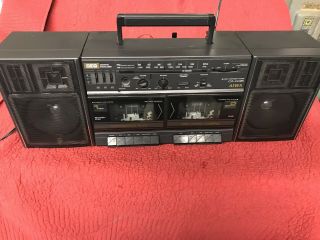 Aiwa Ca - W35u Portable Stereo Boombox Ghetto Blaster Vintage Radio Black,