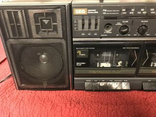 Aiwa CA - W35U Portable Stereo Boombox Ghetto Blaster Vintage Radio BLACK, 3