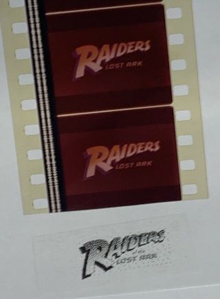 5 - Cell 35mm 1981 Raiders Of The Lost Ark Title Frame
