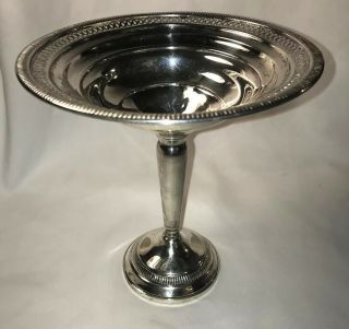 Vintage Columbia Sterling Silver Pierced Weighted Compote - 238 Grams