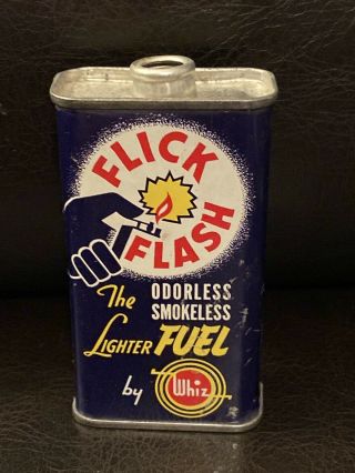 Vintage Whiz Flick Flash Lighter Fuel Fluid Lead Top Oiler Oil Can.  Great Color
