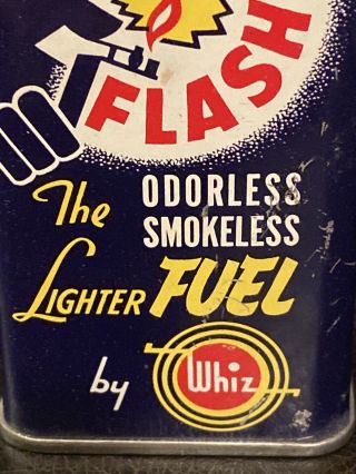 Vintage Whiz Flick Flash Lighter Fuel Fluid Lead Top Oiler Oil Can.  GREAT color 3