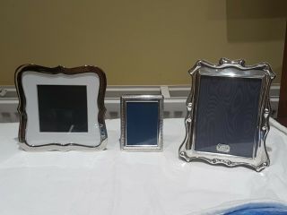 Set Of 3 Stunning Victorian Style Photo Picture Frames Silver Plated Sheffield