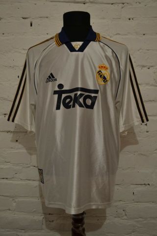 Vintage Real Madrid 1998/2000 Home Football Shirt Soccer Jersey Camiseta Mens L