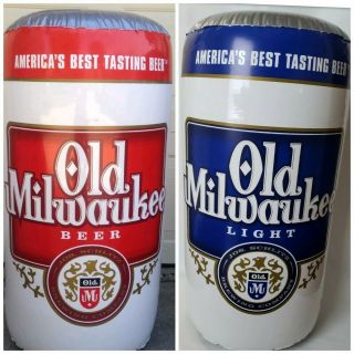 0ld Milwaukee And Old Milwaukee Light Inflatable Beer Can Man Cave Party.