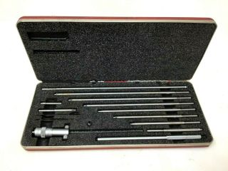 Vintage Starrett 124 Inside Micrometer Set Machinist Tool Mill Lathe