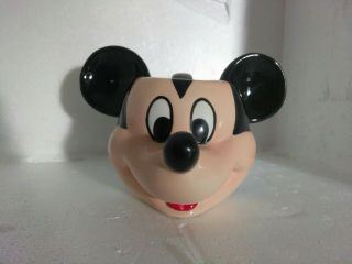 Vintage Disney Mickey Mouse Face Head Ceramic Cup 3d By Applause Model 33567 1