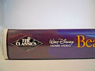 BEAUTY AND THE BEAST (VHS 1992) Walt Disney Classics Black Diamond Edition 1325 3