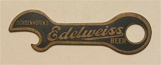 1910s Schoenhofen Edelweiss Beer Chicago Brass Key Shaped Bottle Opener B - 33 - 1